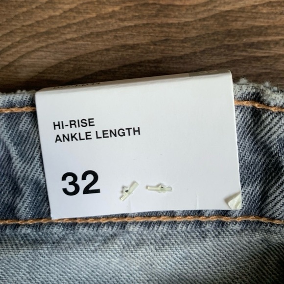 NWT Zara hi rise ankle length grey denim pants - Picture 7 of 13